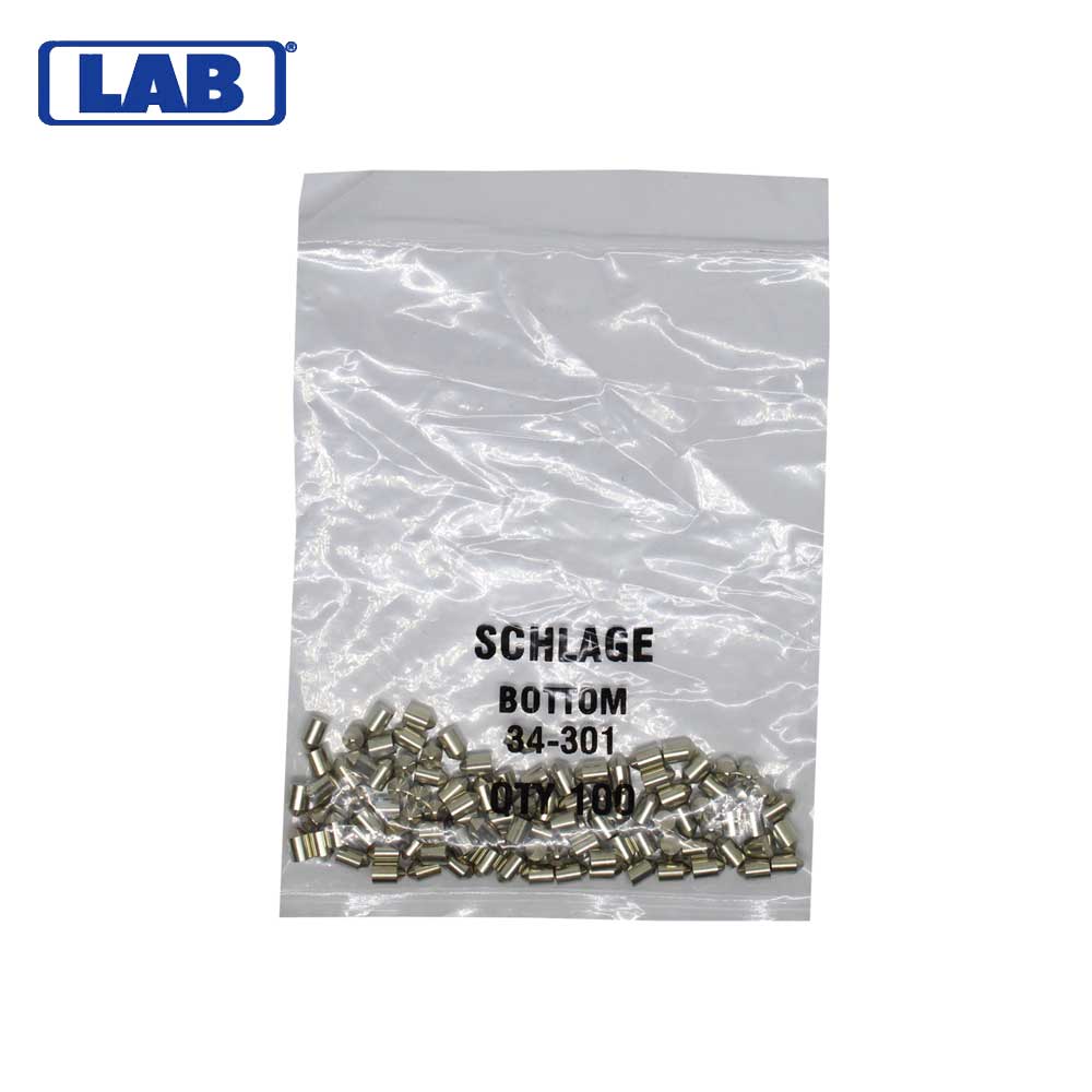 LAB - SCH34-301 - Schlage 1 Bottom Pin - Size .180 - Polybag 100 Pins