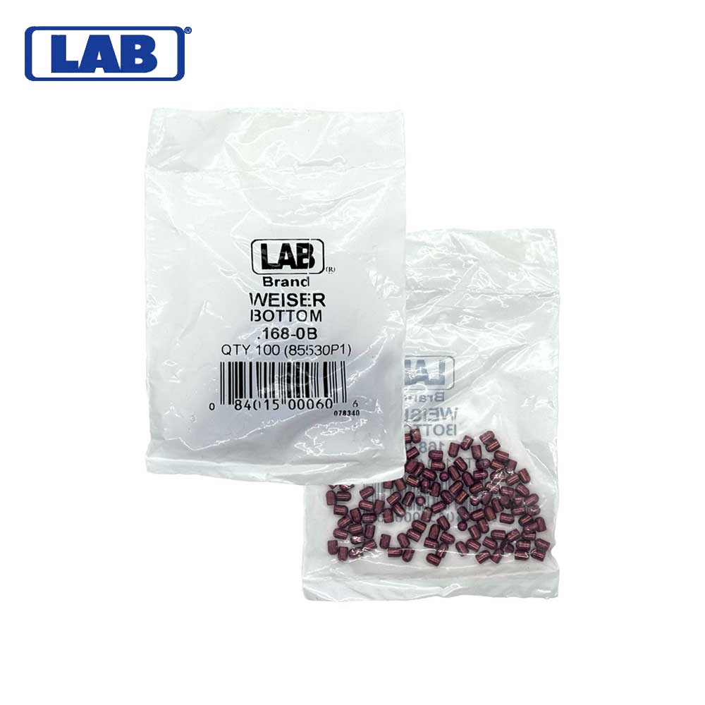 LAB - WEI8553-0 - Weiser 0 Bottom Pin - Size .168 - Polybag 100 Pins