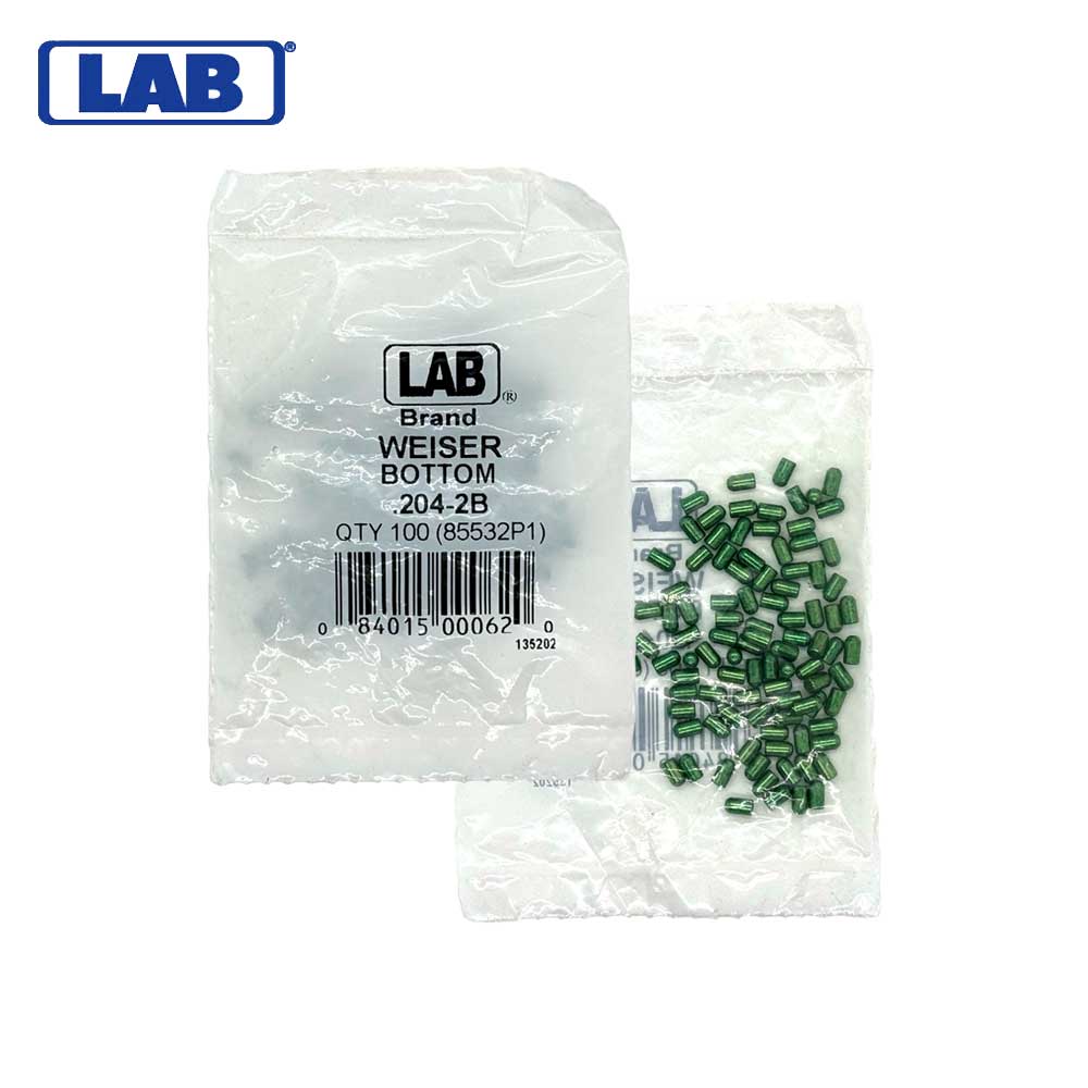 LAB - WEI8553-2 - Weiser 2 Bottom Pin - Size .204 - Polybag 100 Pins