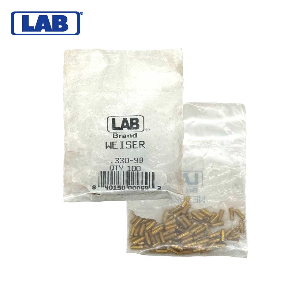 LAB - WEI8553-9 - Weiser 9 Bottom Pin - Size .330 - Polybag 100 Pins