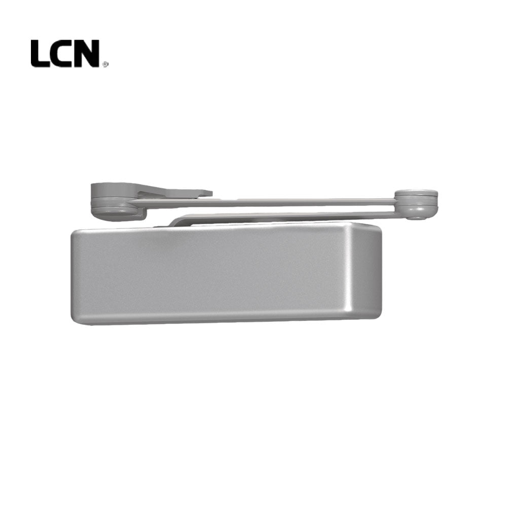 LCN - 4040XP-SCUSH - Surface Door Closer - Spring Cush Arm - Non-Handed - Adjustable Size 1-6 - Plastic Cover - Grade 1 - 689 (Aluminum Painted Finish)