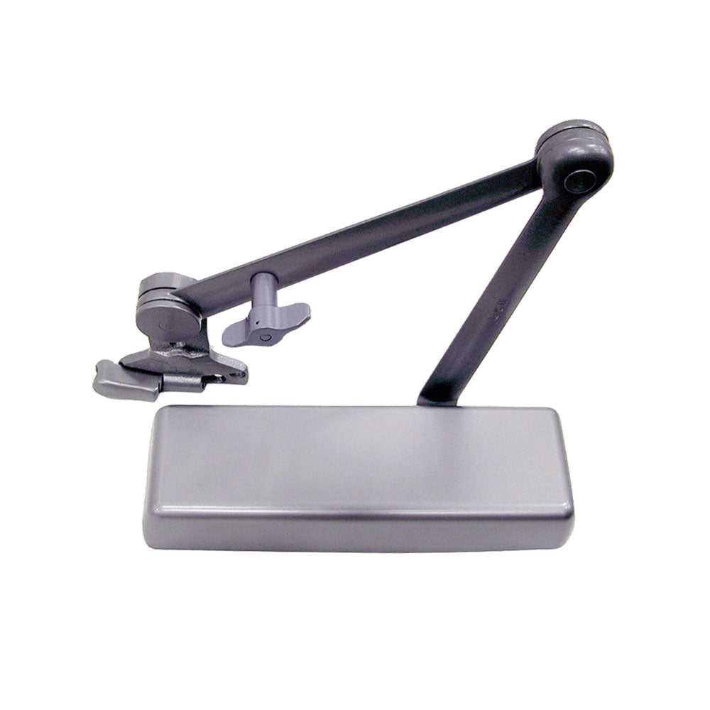 LCN - 4040XP-SHCUSH - Surface Door Closer - Spring Cush Hold Open Arm - Non-Handed - Adjustable Size 1-6 - Plastic Cover - Grade 1 - 689 (Aluminum Painted Finish)
