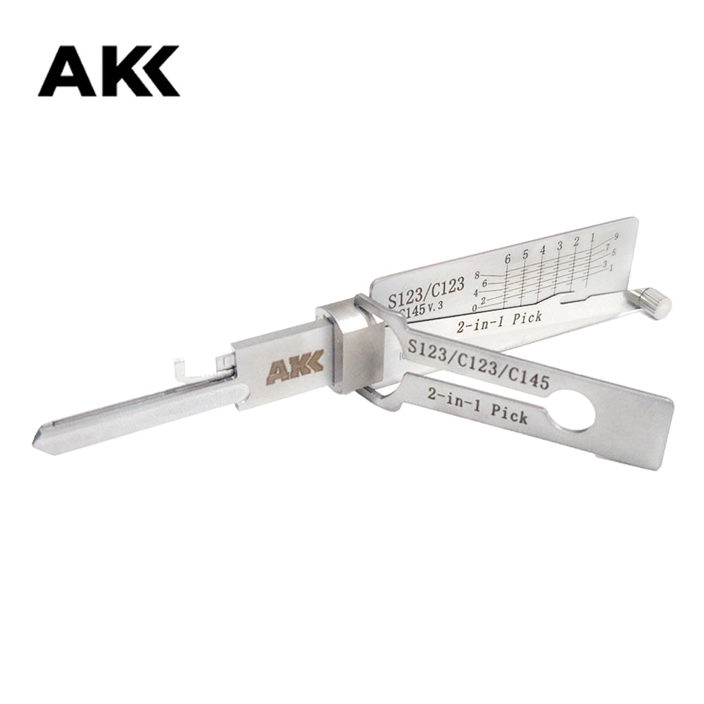 Genuine AKK Lishi C123 2-IN-1 Pick & Decoder for Schlage Door Locks