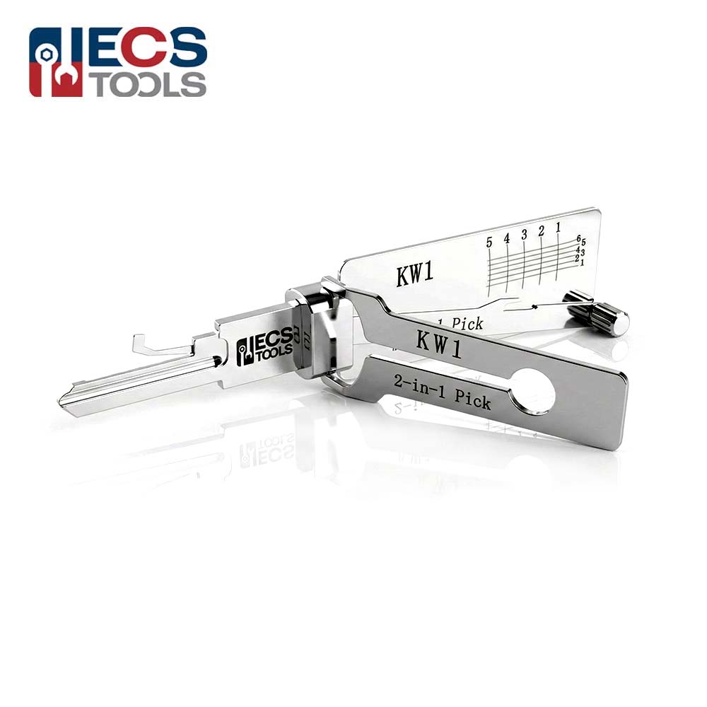 ECS TOOLS Lishi KW1 2-in-1 Pick and Decoder for Kwikset Keyway KW1 5-Pin Locks