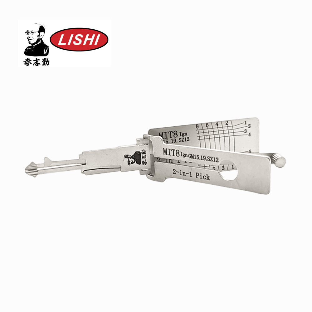 Original Lishi MIT8+AG Ign (GM15/GM19/SZ12) 2in1 Anti Glare Decoder and Pick for Mitsubishi Truck Doors and Ignition