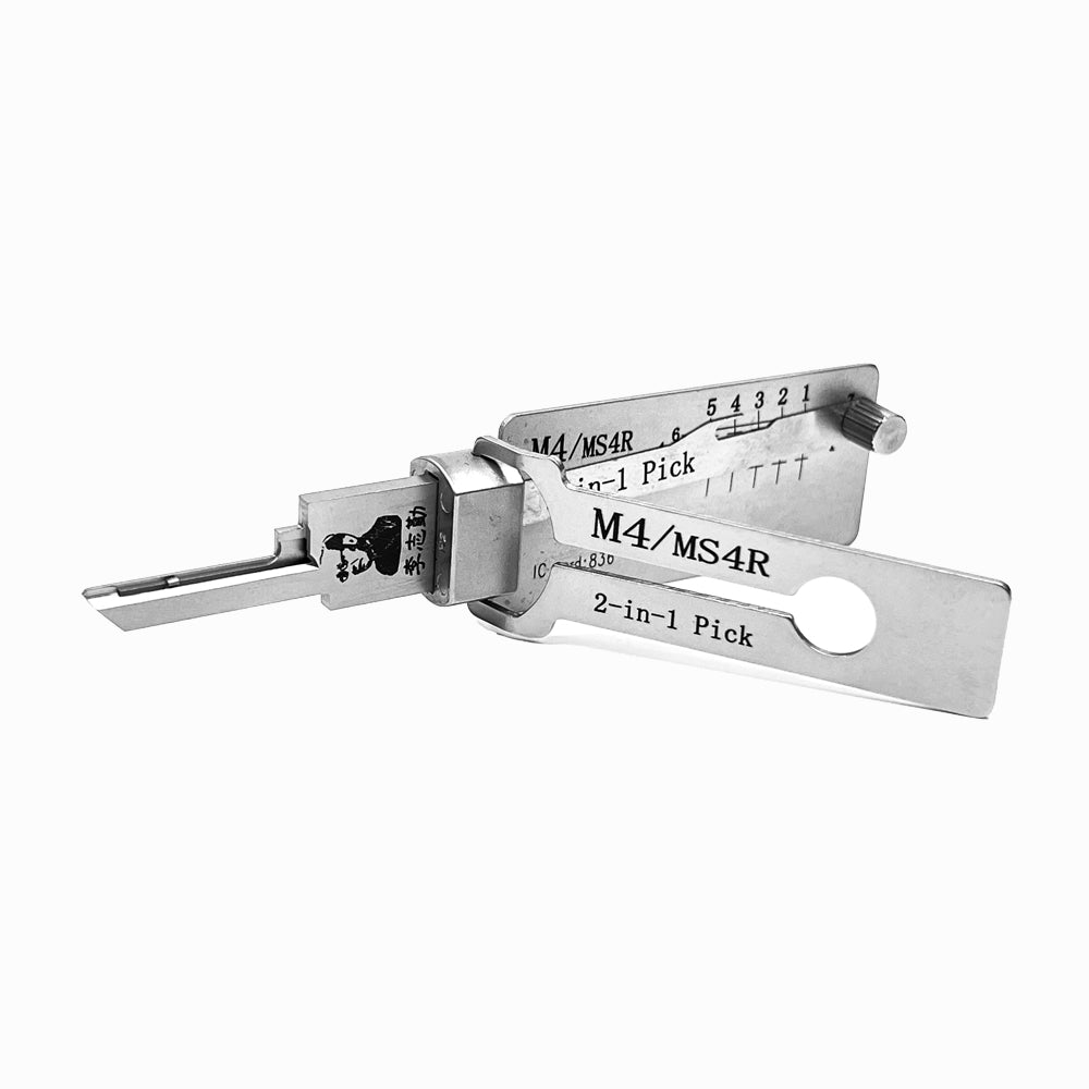 Original Lishi M4/MS4R / 81KM 2-in-1 Pick and Decoder for Master Lock - Anti-Glare