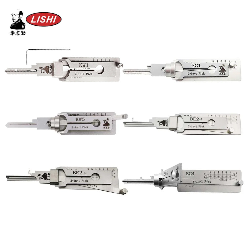 Original Lishi Residential Bundle with KW1 KW5 SC1 SC4 BE2-6 BE2-7