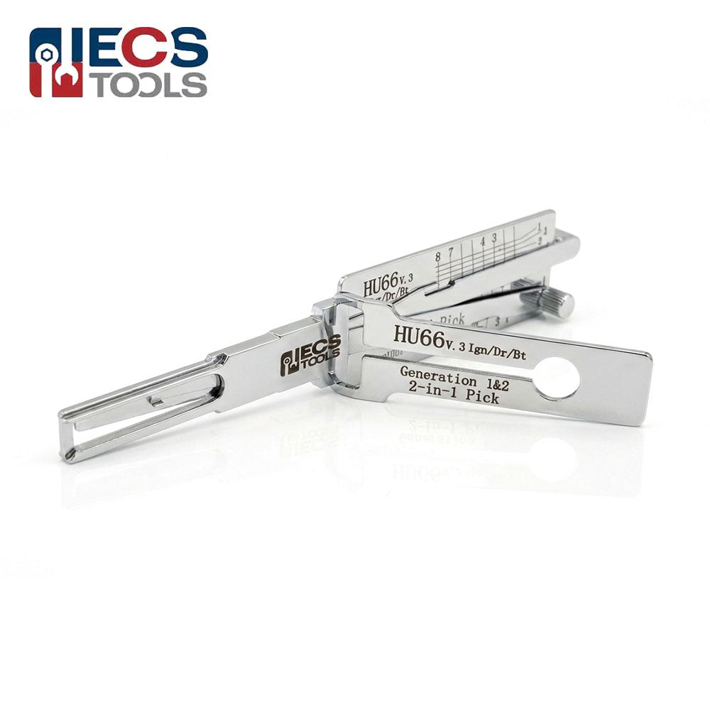ECS TOOLS Lishi Volkswagen Audi HU66 V.3 2-in-1 Decoder and Pick