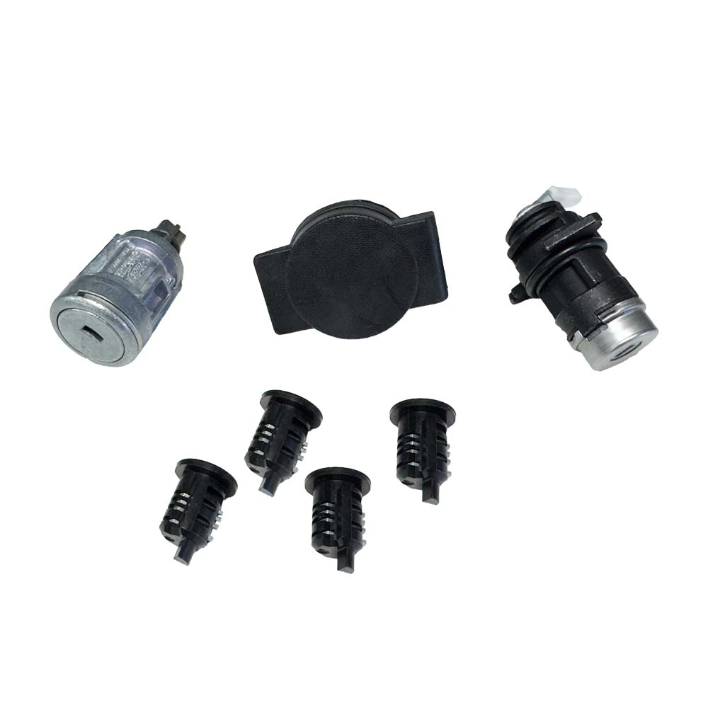 P558 Ford Kit 4 Buttons HC3B 2522050 RL Ignition Cylinder Door Lock Cylinder Set