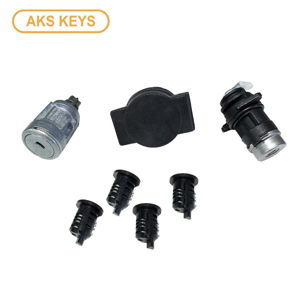 P558 Ford Kit 4 Buttons HC3B 2522050 RL Ignition Cylinder Door Lock Cylinder Set