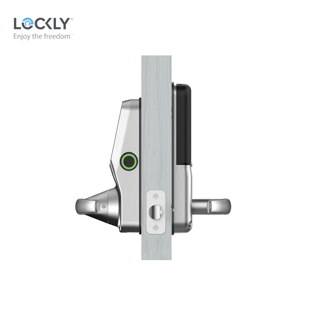 Lockly - PGD628W - Wi-Fi Enabled Lever Set - Fingerprint Biometric - Remote App Control - Keypad - Secure Pro Latch Edition