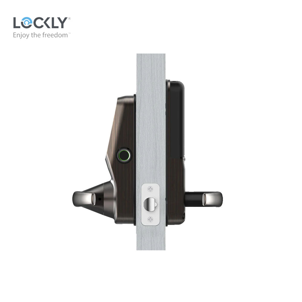 Lockly - PGD628W - Wi-Fi Enabled Lever Set - Fingerprint Biometric - Remote App Control - Keypad - Secure Pro Latch Edition