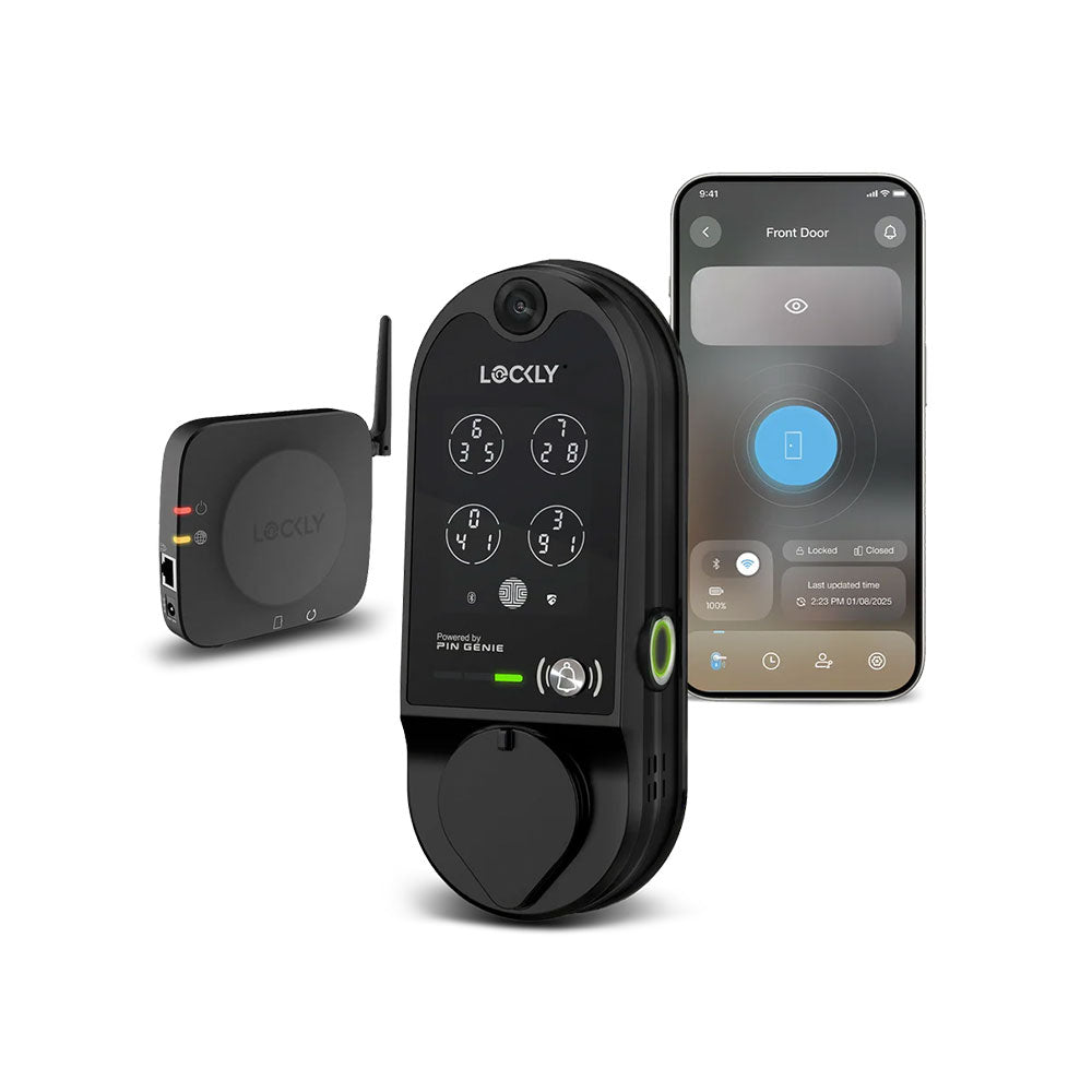 Lockly - PGD798 - Vision Doorbell Video Camera Smart Lock - Fingerprint Biometric Keypad - Remote App Control - Vision Deadbolt Edition
