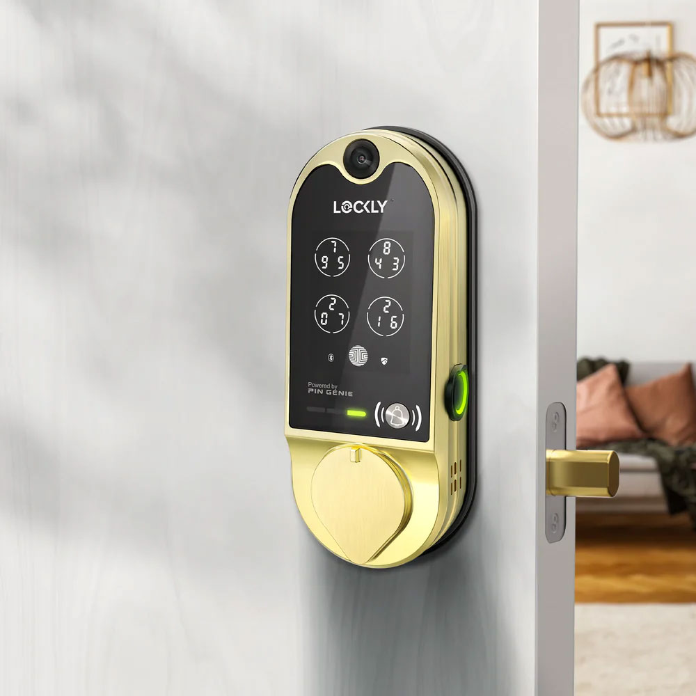 Lockly - PGD798 - Vision Doorbell Video Camera Smart Lock - Fingerprint Biometric Keypad - Remote App Control - Vision Deadbolt Edition