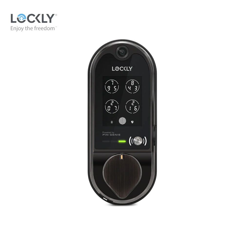 Lockly - PGD798 - Vision Doorbell Video Camera Smart Lock - Fingerprint Biometric Keypad - Remote App Control - Vision Deadbolt Edition