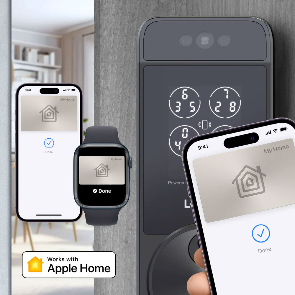 Lockly - PGK728WRHK - Visage Zeno Series Smart Lock Deadbolt with Facial Recognition