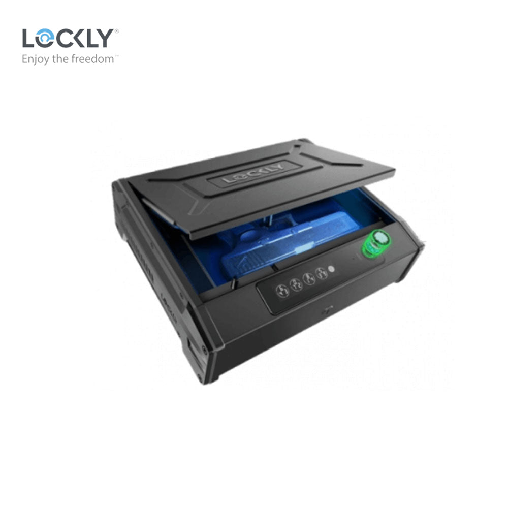Lockly - PGV528W - Digital Keypad - Biometric Fingerprint - Wi-Fi/Bluetooth App Control - Smart Safe - Matte Black