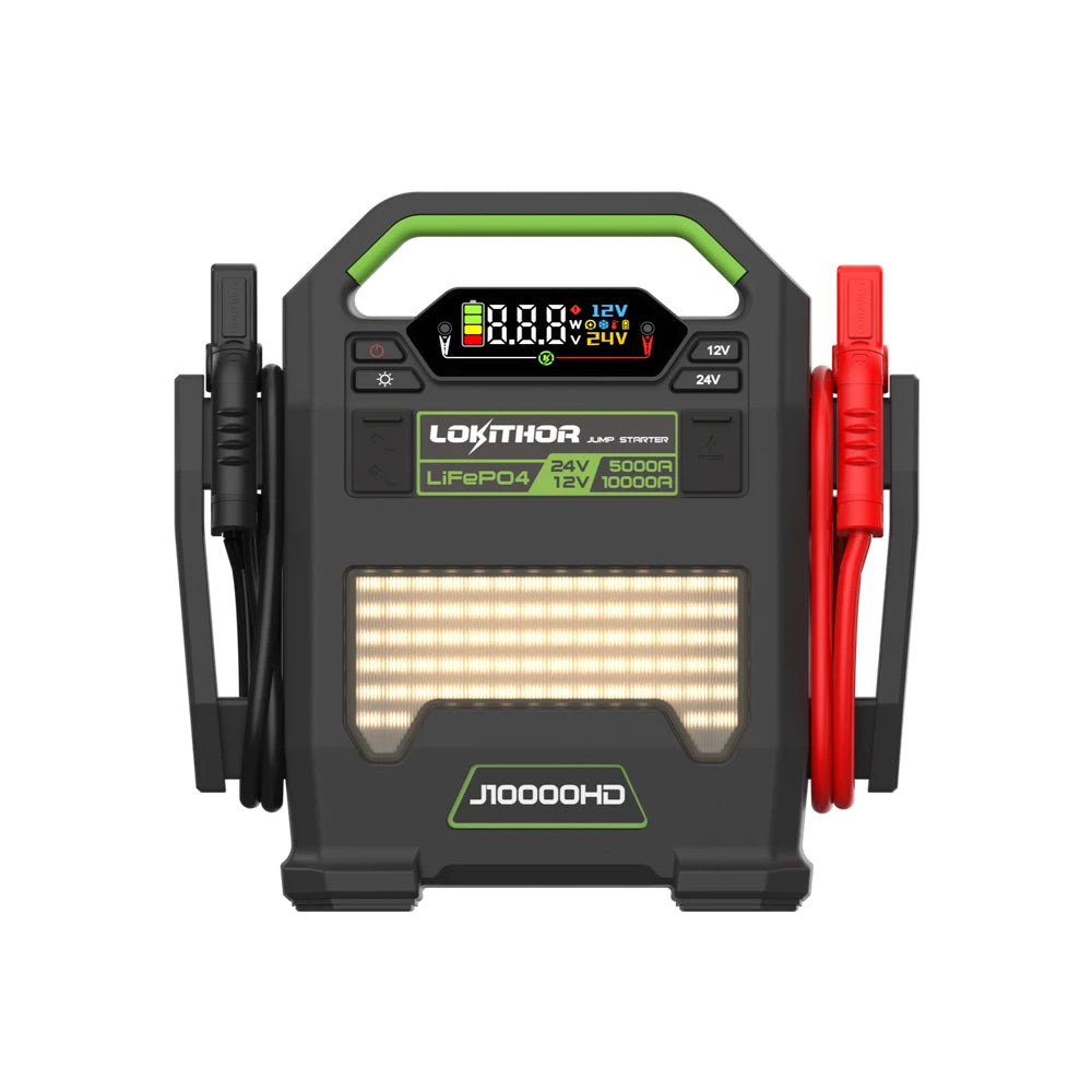 LOKITHOR J10000HD 5000A 24V Heavy Duty Jump Starter with 8S LiFePO4 256Wh Battery