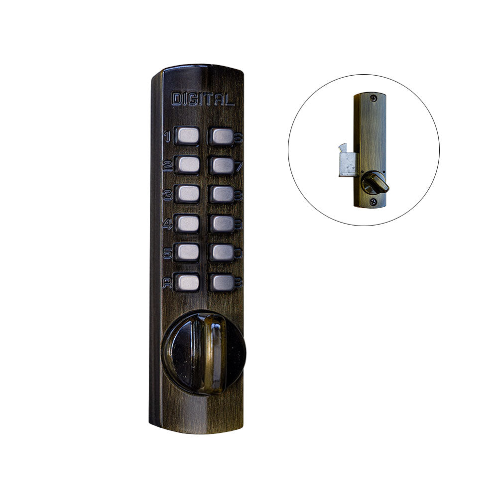 Lockey - C150 - Mechanical Keyless Hook Bolt Door Lock - Digital Combination - No Batteries Required