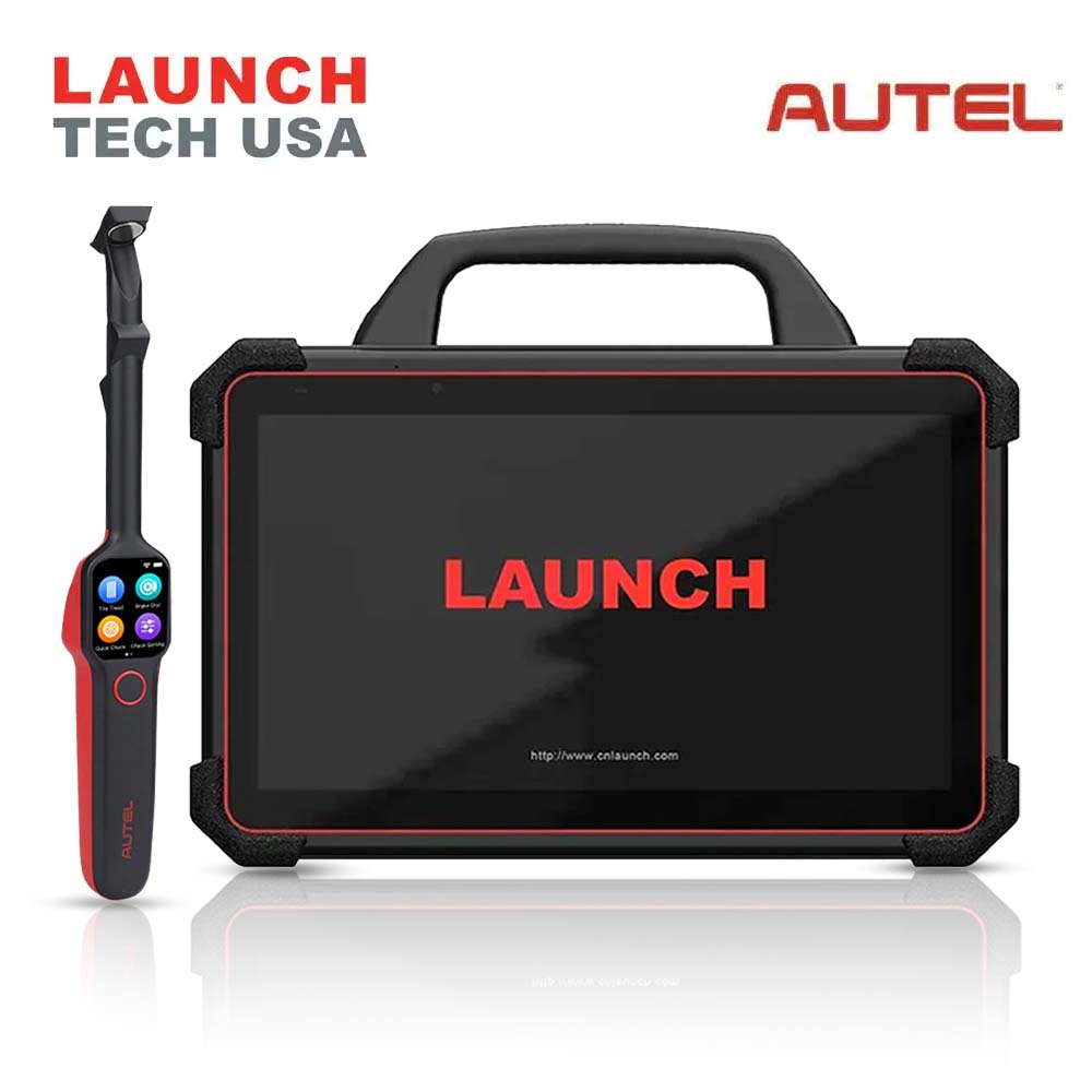Launch - X-431 Throttle III Professional Diagnostic Scan Tool with Autel MaxiTPMS TBE200 Laser Tread Depth and Brake Disc Examiner