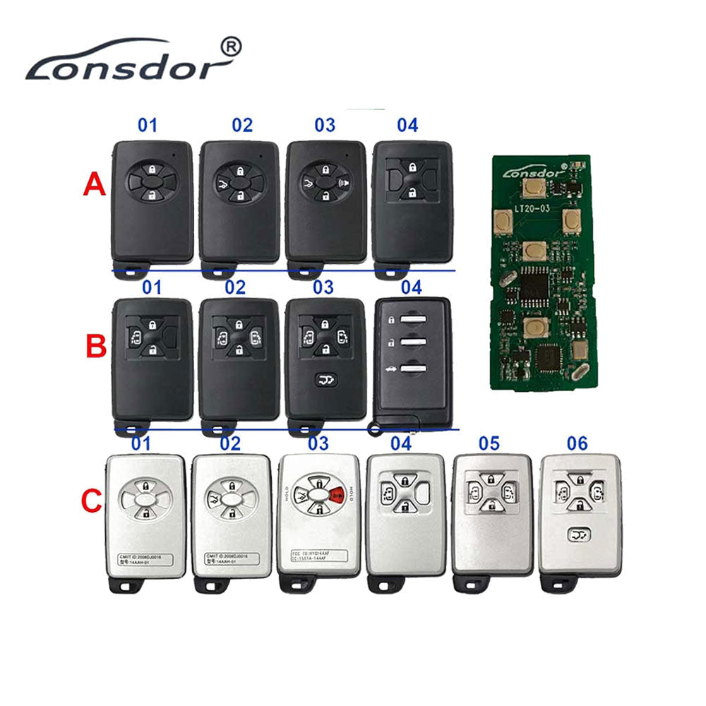 Lonsdor LT20-03 Universal Smart Key Remote Board 4D Chip for Toyota Previa Alphard Vellfire