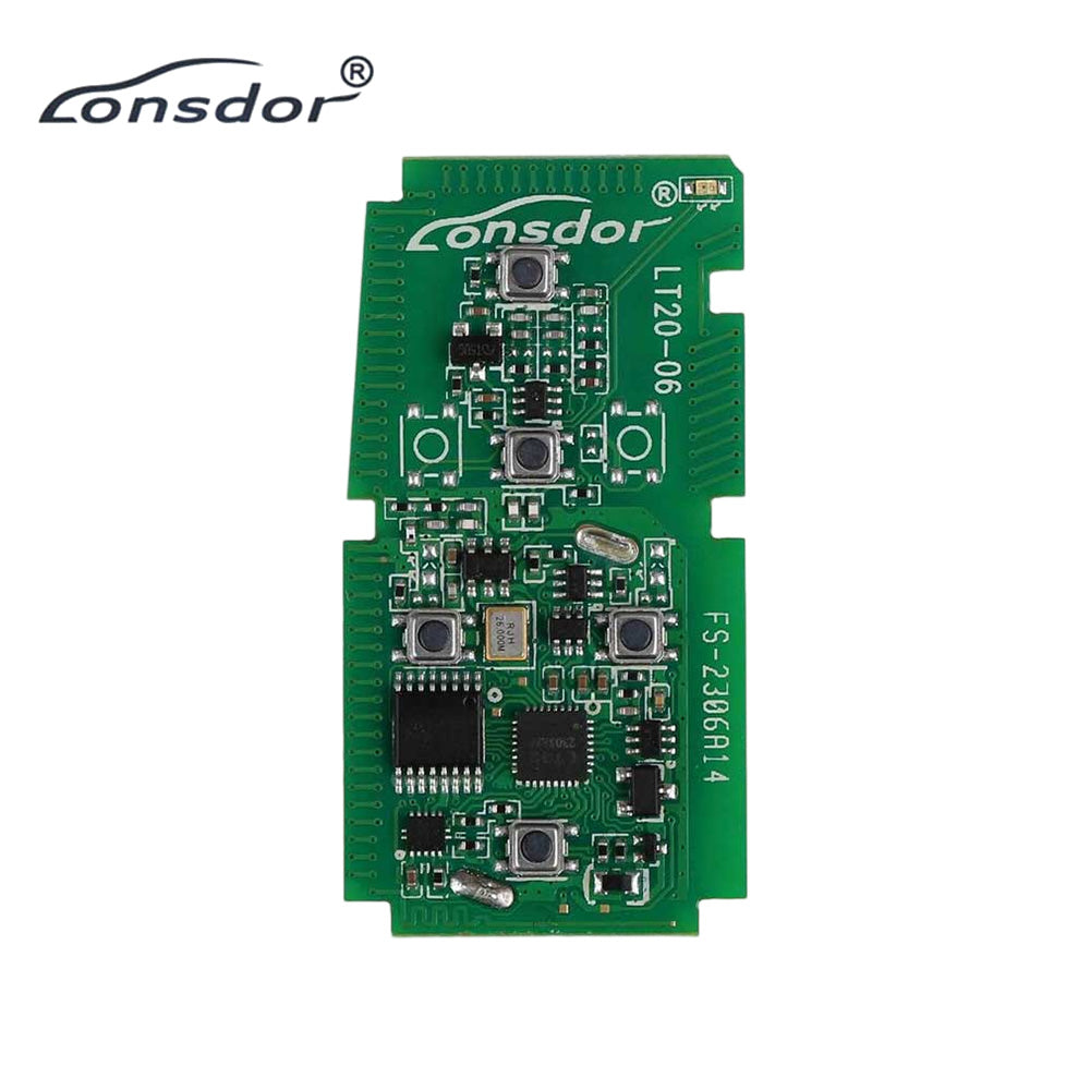 Lonsdor LT20-06 5-Button Universal Smart Key Remote Board - K518ISE K518S KH100+ Switchable Frequency - 8A+4D Chip for Toyota Previa Alphard Vellfire