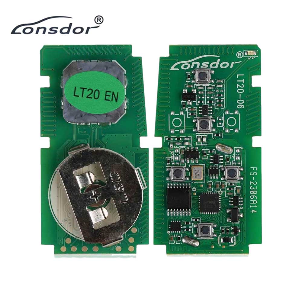 Lonsdor LT20-06 5-Button Universal Smart Key Remote Board - K518ISE K518S KH100+ Switchable Frequency - 8A+4D Chip for Toyota Previa Alphard Vellfire