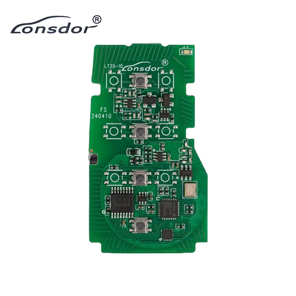 Lonsdor LT20-10 4-Button Universal Smart Key Remote Board - K518 / KH100+ Switchable Frequency - 8A+BA Chip for Toyota