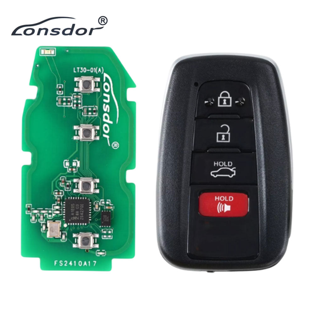 Lonsdor - LT30-01 - Universal Smart Key PCB Board and Shell for Toyota/Lexus 4A-AA - 4 Buttons