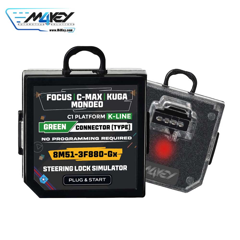 M4KEY M4-1321 - ESL / ELV Steering Lock Emulator for Ford/Mondeo/Focus Green Connector