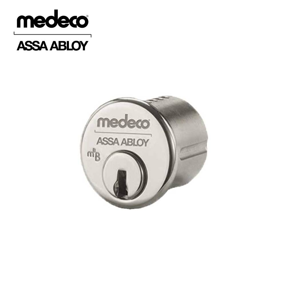 Medeco - 100100J-26-DLT-Z02 - Mortise Cylinder M3 Bi-Level with 5-Pin DL Keyway and 1 - CT-Z02 Adams Rite Cam - 26 (Satin Chrome)