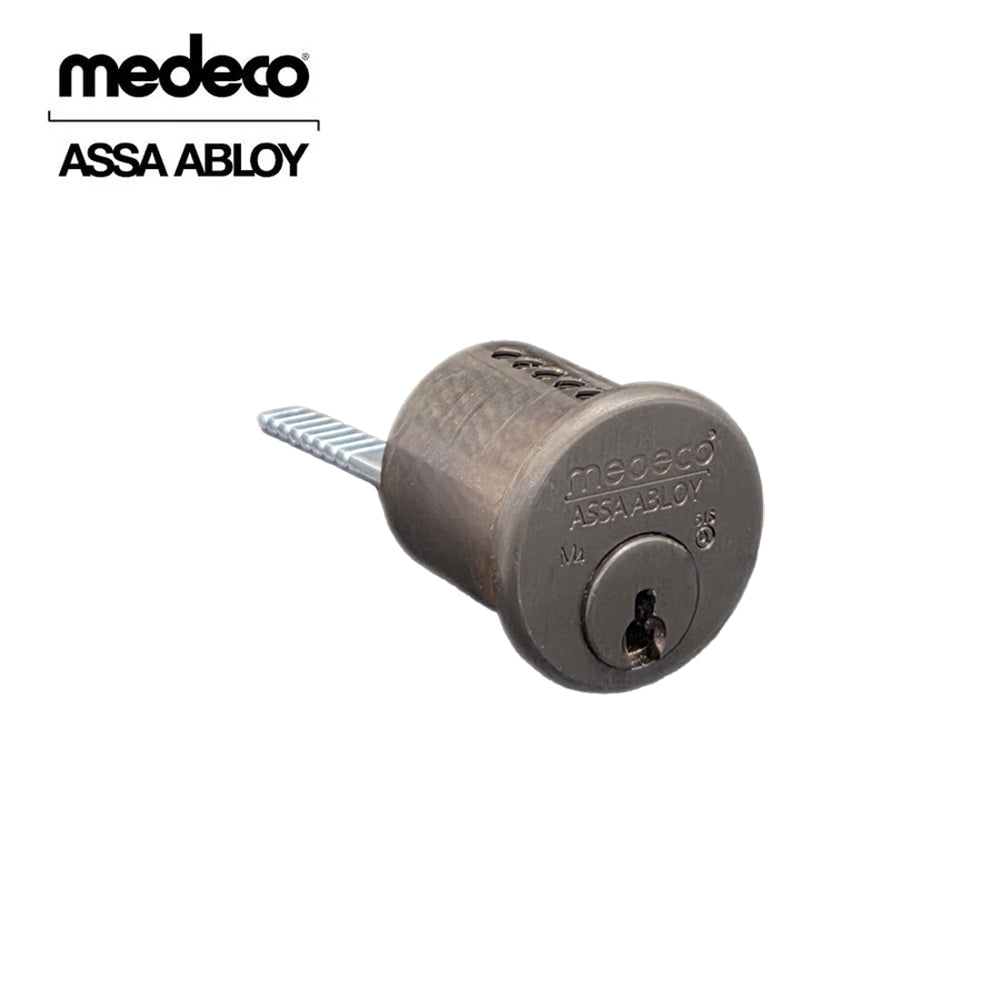 Medeco - 100400H - Rim Cylinder with Horizontal Tailpiece - M4 Technology - 1-1/8" - 44 Keyway - CT-Z05 Schlage Cam