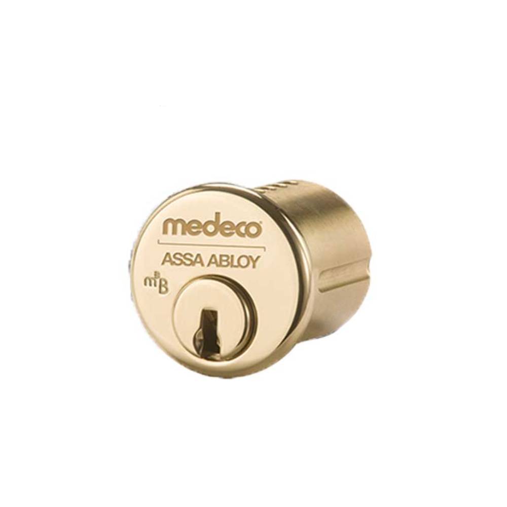 Medeco - 105200J-05-DLT-Z01 - Mortise Cylinder M3 Bi-Level with 6-Pin DL Keyway and 1-1/2 - CT-Z01 Standard Yale Cam - 05 (Bright Brass)