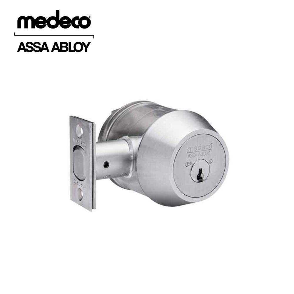 Medeco - 11C603T-26-DLT - Maxum Commercial Deadbolt with 6 Pin DL Keyway Single Cylinder and 2-3/8 Backset - M3 - 26 (Satin Chrome)