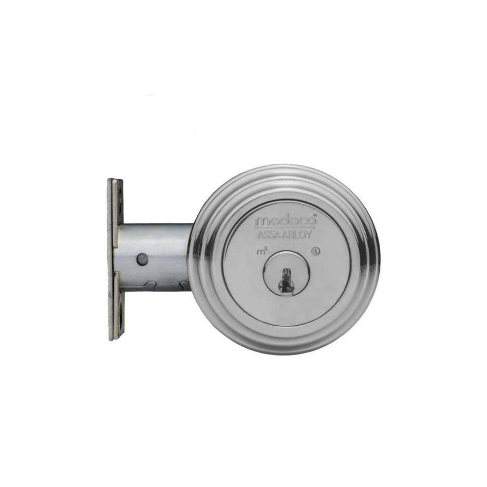 Medeco - 11C623J-26-DLT - Maxum Commercial Deadbolt with 6 Pin DL Keyway Double Cylinder and 2-3/8 Backset - M3 BiLevel - 26 (Satin Chrome)