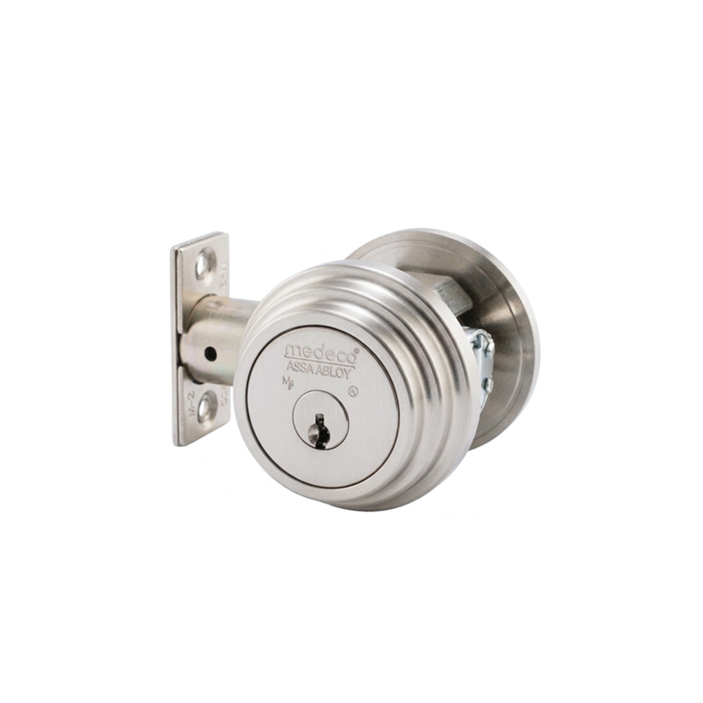 Medeco - 11R501 - Maxum Residential Deadbolt Lock - SFIC Single Cylinder with Bolt - 7 Pin - M4 BiLevel Technology - 44 Keyway - CT-Z05 Schlage Cam