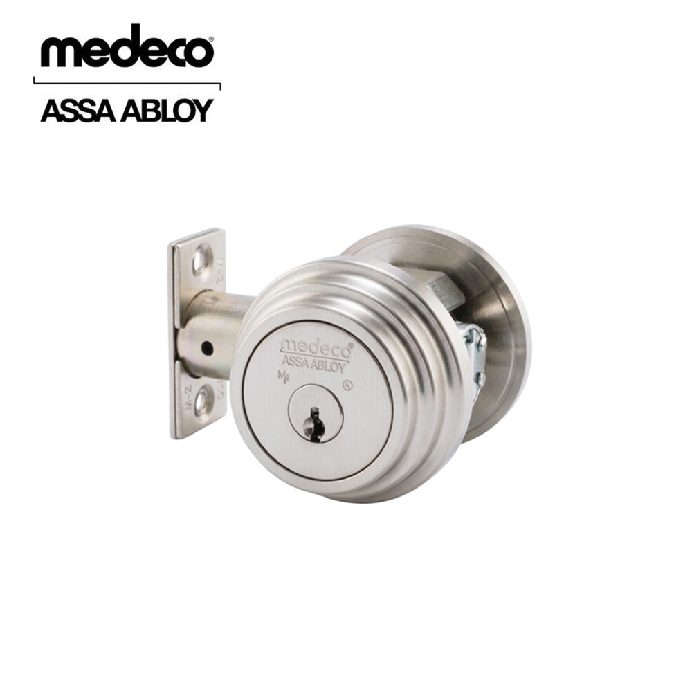 Medeco - 11R501 - Maxum Residential Deadbolt Lock - SFIC Single Cylinder with Bolt - 7 Pin - M4 BiLevel Technology - 44 Keyway - CT-Z05 Schlage Cam