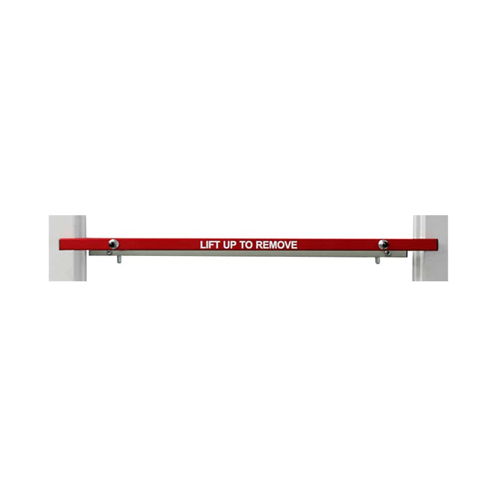 MAJOR Red Security Blockade Bar For 42" Outswing Business Back Door – Model MAJBB-200-36