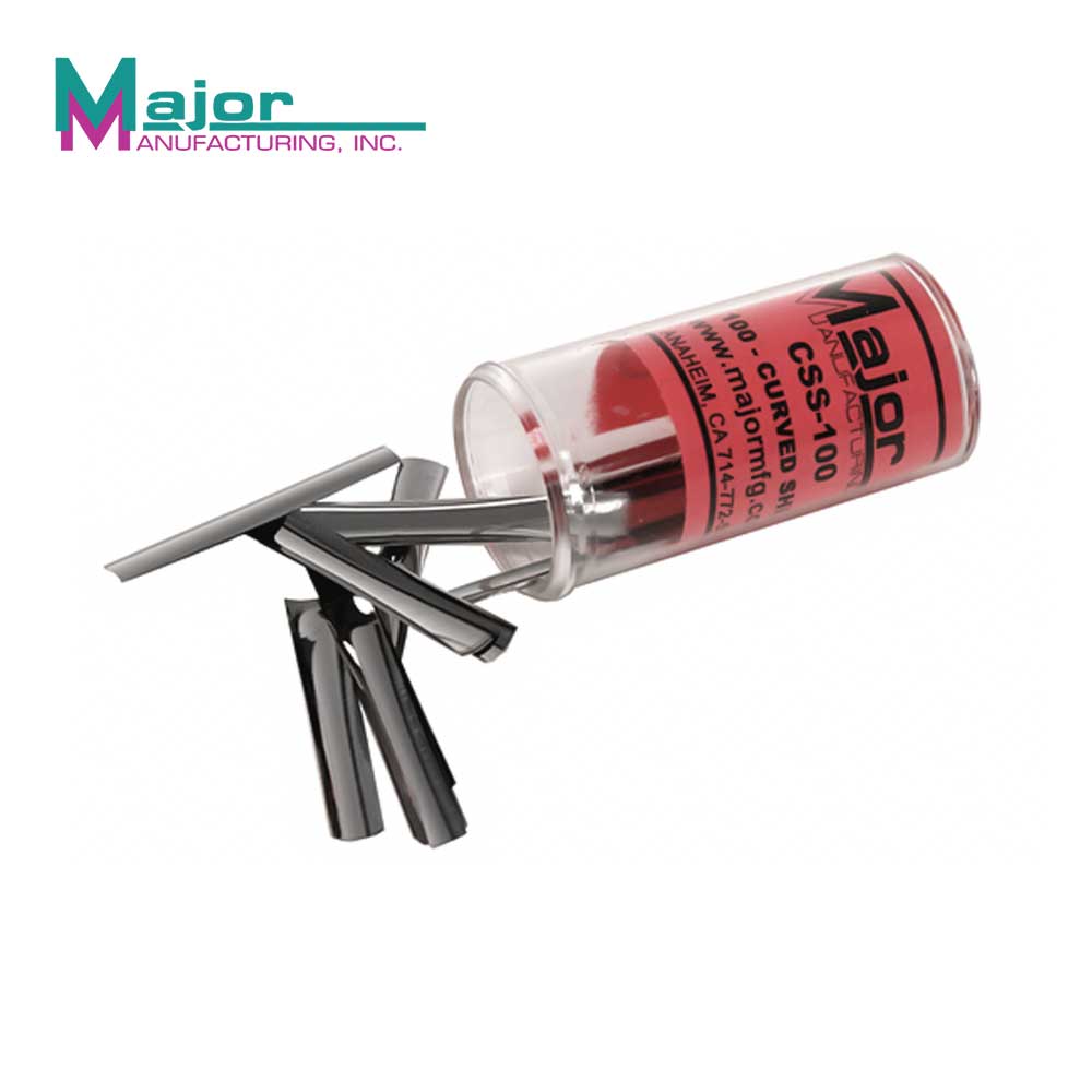 Major Mfg - CSS-100 - Curved Shim Stock (100 Pack)