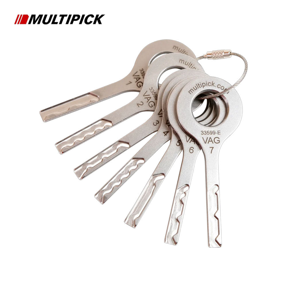 Multipick - 33599-E - VAG - Stainless Steel Laser Track Key Set (7 Pcs)