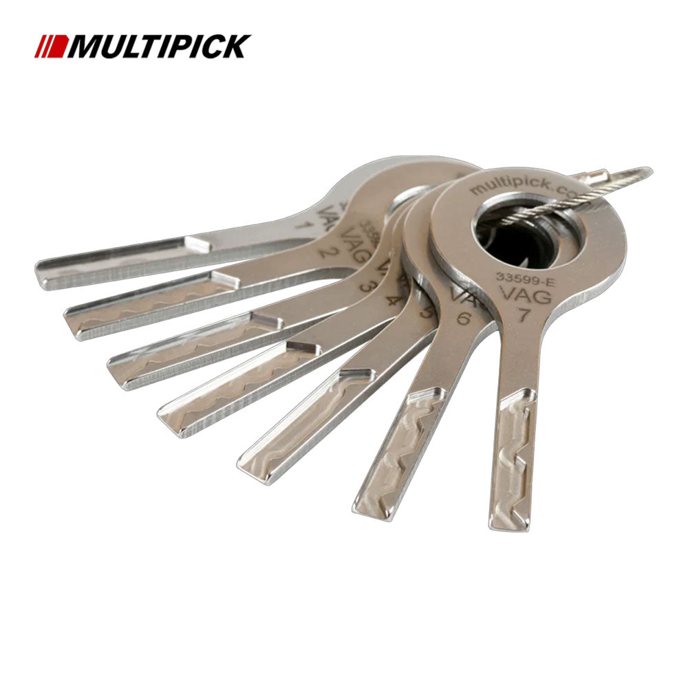 Multipick - 33599-E - VAG - Stainless Steel Laser Track Key Set (7 Pcs)
