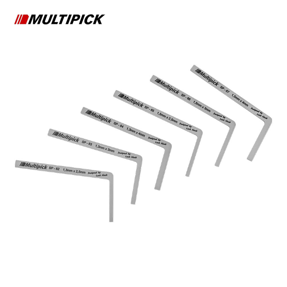 Multipick - MP3BMS-SET-2 - ELITE Lock Noob Dimple Lock Tensioner Set (6 Pcs)