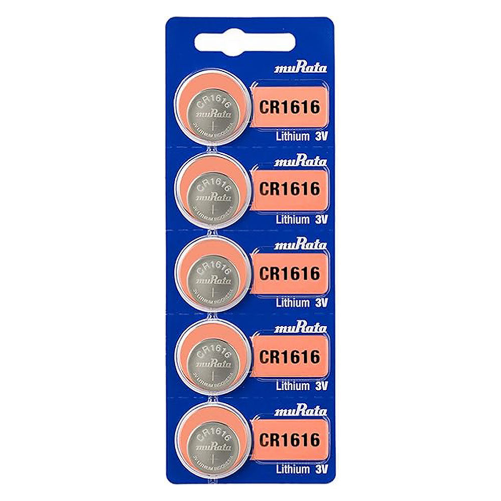 MURATA / SONY Lithium Coin Cell Batteries (CR1616 / CR1620 / CR1632 / CR2016 / CR2025 / CR2032 / CR2430 / CR2450) - 5 Pack