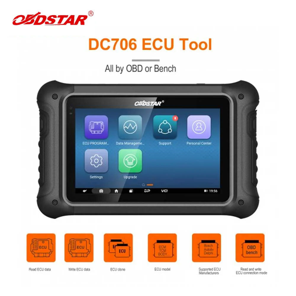 OBDSTAR DC706 ECU Tool Full Version for Car and Motorcycle ECM, TCM & BODY Clone by OBD