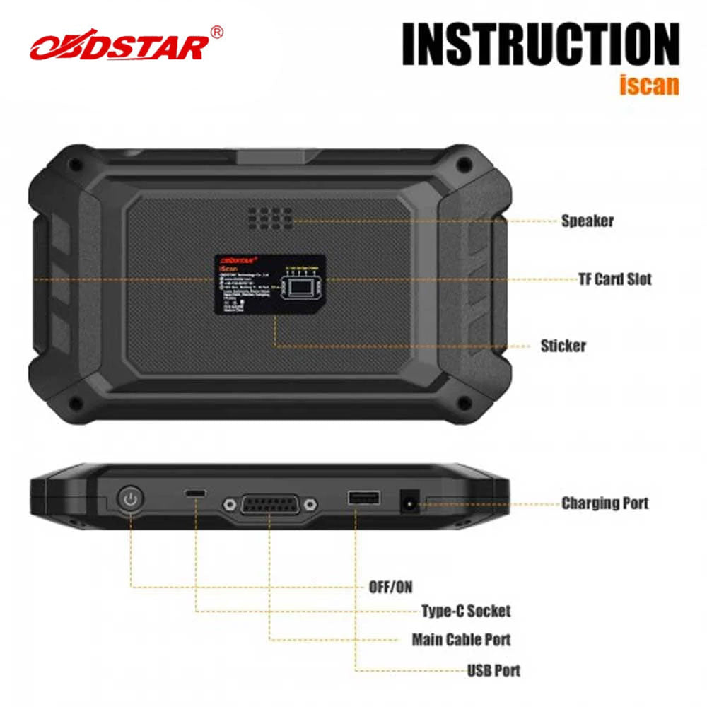 OBDSTAR iScan Ducati Motorcycle Diagnostic Scanner and Key Programmer Support Multi-languages Service Light Reset