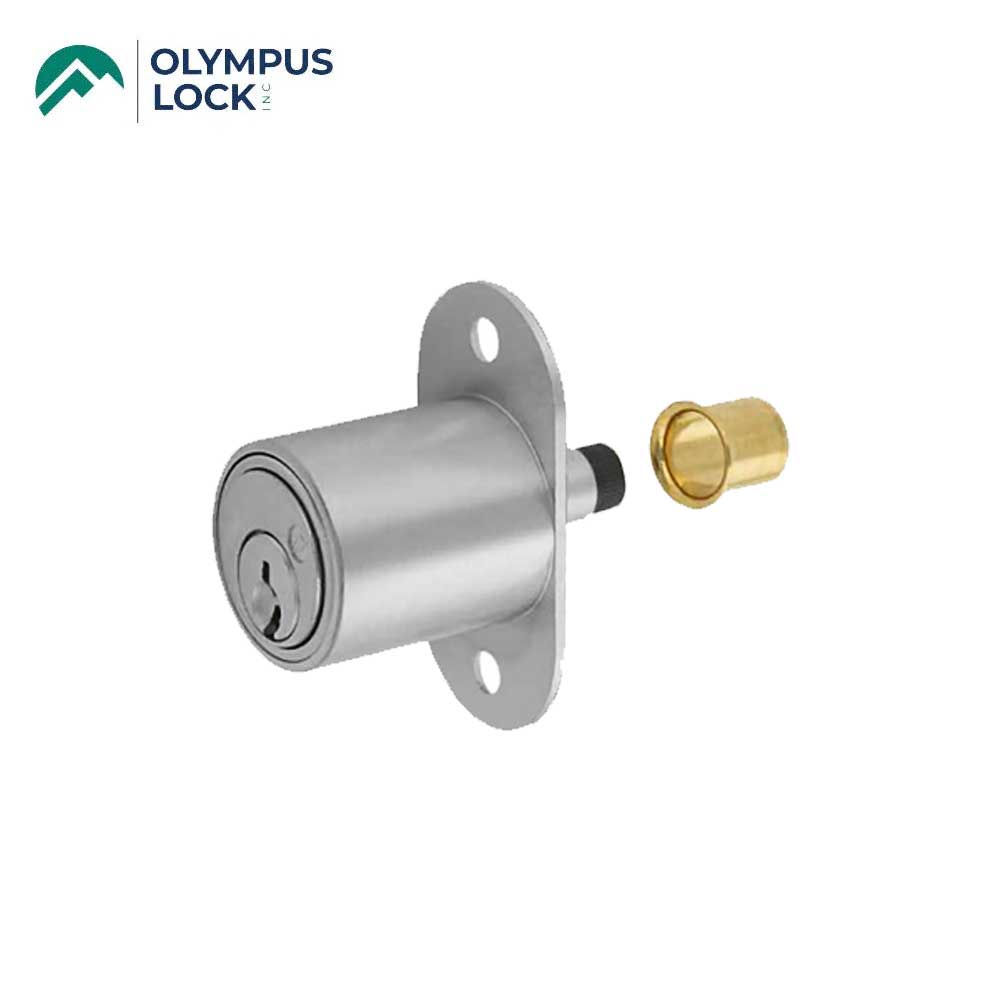 OLYMPUS LOCK - 300SD - Sliding Door Plunger Lock - 1 Inch Cylinder Length - 7/8 Inch Thickness - Optional Keying - Optional Color