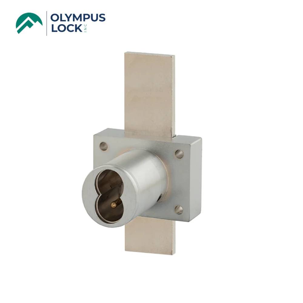 OLYMPUS LOCK - 721DW - Small Format (BEST) IC Core Deadbolt Cabinet Drawer Lock - 1-3/8 Cylinder Length - Long Bolt - No Key Retaining - No High Security - US26D (Satin Chrome-626)