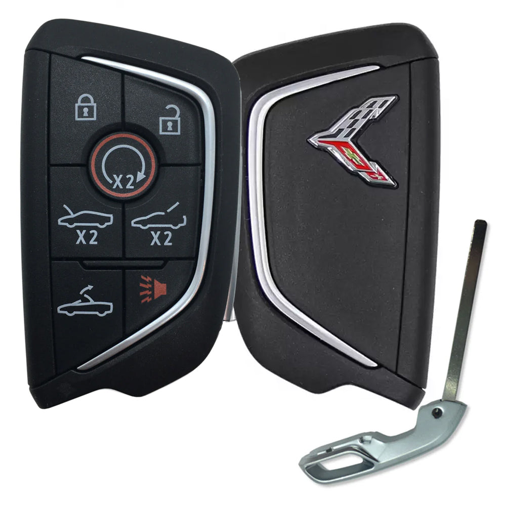 2020 - 2024 Chevrolet Corvette C8 Chrome Logo Smart Key 7B Fob FCC# YG0G20TB1 - 13538852