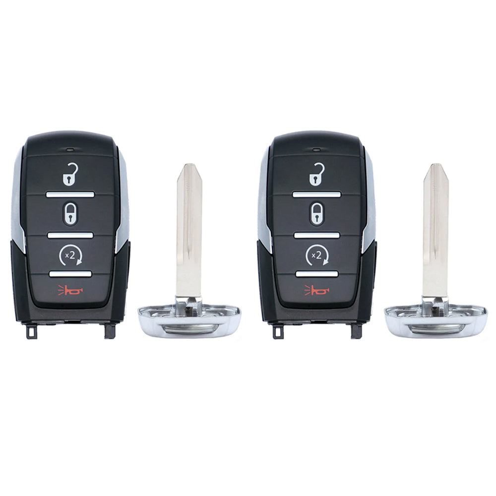 2019 - 2024 RAM 1500 Smart Key 4B FCC# OHT-4882056 - Silver Sides (2 Pack)