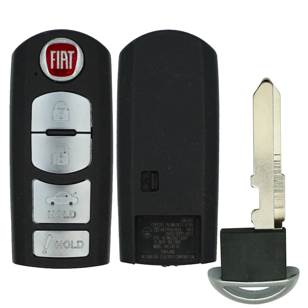 2017 - 2019 Fiat 124 Spider Smart Key 4B Fob FCC# WAZSKE13D01, WAZSKE13D02 - 68314449AA